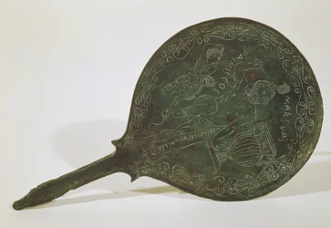 Spiegel mit der Signatur von Marsia, Prenestino